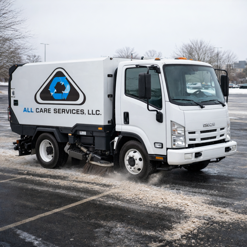 Winter Parking Lot Sweeping Overland Park Kansas